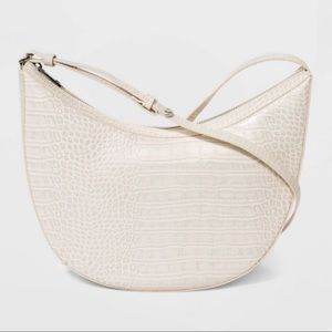 A New Day ❀ Cream Baguette Bag